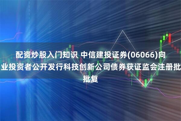 配资炒股入门知识 中信建投证券(06066)向专业投资者公开发行科技创新公司债券获证监会注册批复