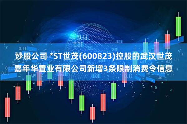 炒股公司 *ST世茂(600823)控股的武汉世茂嘉年华置业有限公司新增3条限制消费令信息