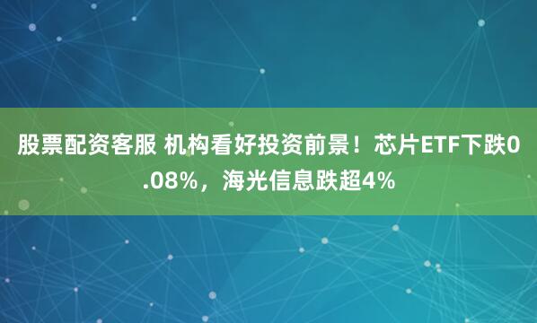 股票配资客服 机构看好投资前景！芯片ETF下跌0.08%，海光信息跌超4%