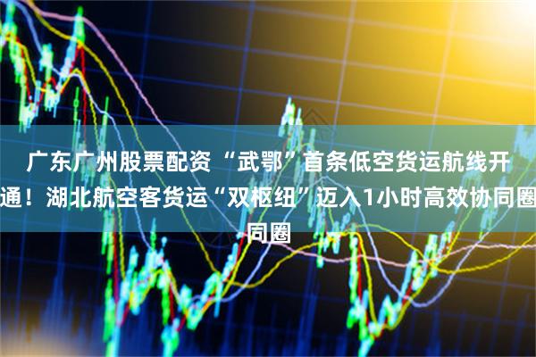 广东广州股票配资 “武鄂”首条低空货运航线开通！湖北航空客货运“双枢纽”迈入1小时高效协同圈
